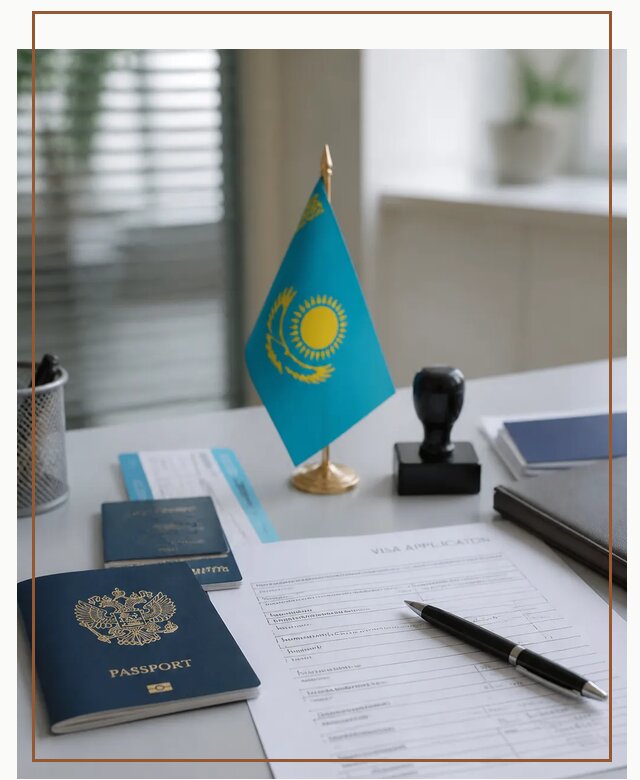 Оформление визы в Казахстан для поездки и работы в Мценске